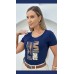 034535 - Blusa Manga Curta Estampa em Silk 034535 - Blusa Manga Curta Estampa em Silk